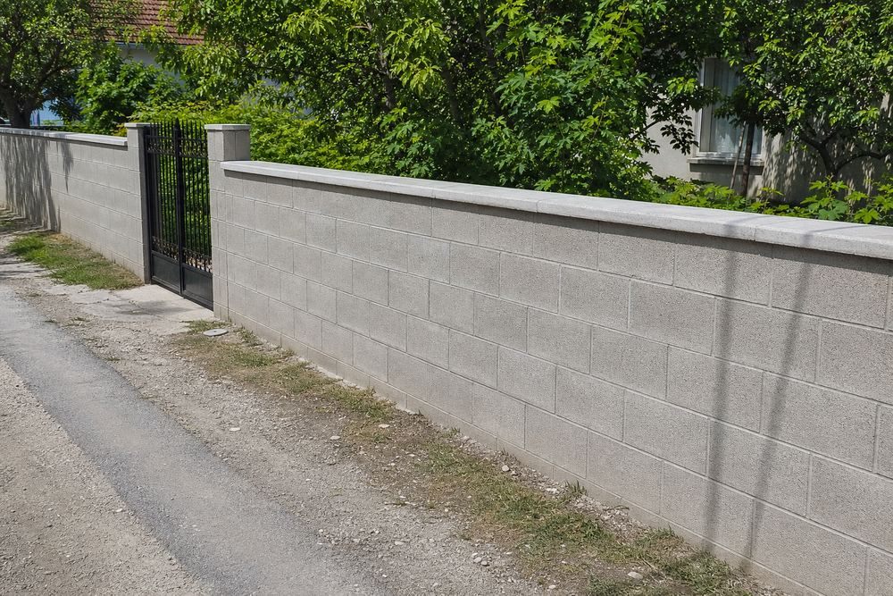 Sample demo after image of a new clean blockwork boundary wall